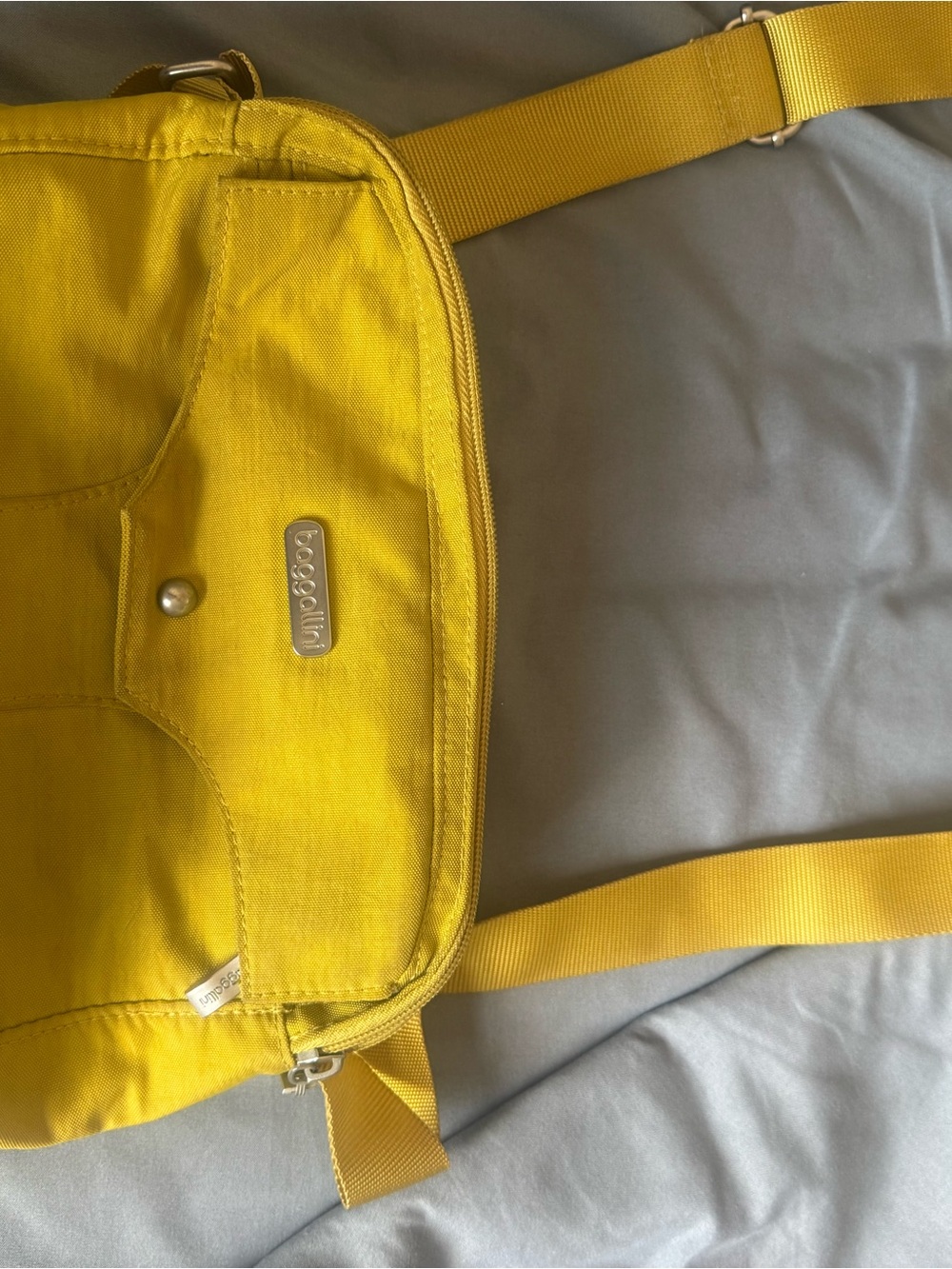 Baggallini Sunny Yellow Canvas Crossbody
